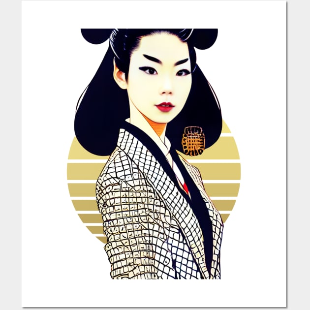 Geisha Suit Girl Wall Art by di-age7